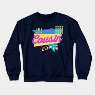 Cousin Family Crew Matching Retro Typography Text Crewneck Sweatshirt